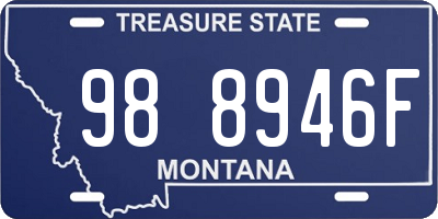 MT license plate 988946F