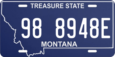 MT license plate 988948E