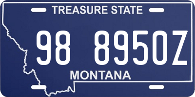 MT license plate 988950Z