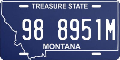 MT license plate 988951M