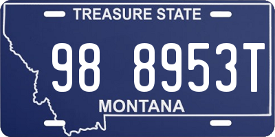 MT license plate 988953T