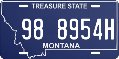 MT license plate 988954H