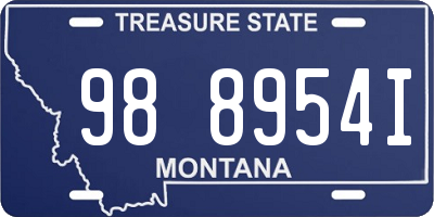 MT license plate 988954I