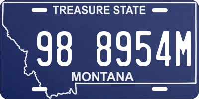 MT license plate 988954M