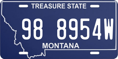 MT license plate 988954W