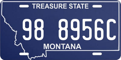 MT license plate 988956C