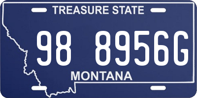 MT license plate 988956G