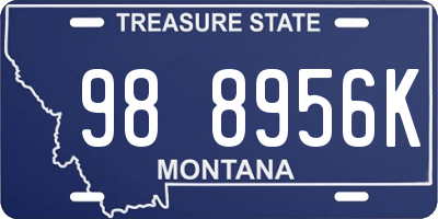 MT license plate 988956K