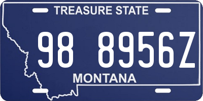 MT license plate 988956Z