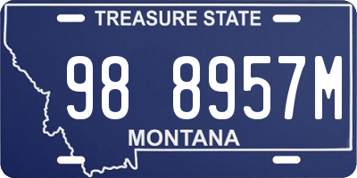 MT license plate 988957M