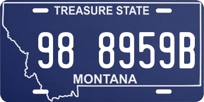 MT license plate 988959B