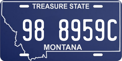 MT license plate 988959C