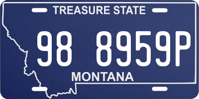 MT license plate 988959P