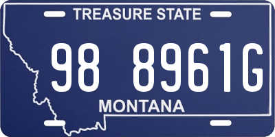 MT license plate 988961G