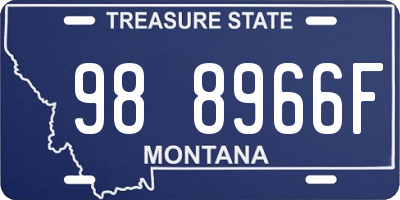 MT license plate 988966F