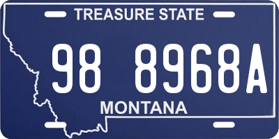 MT license plate 988968A