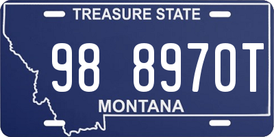 MT license plate 988970T