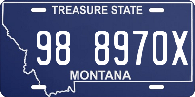 MT license plate 988970X