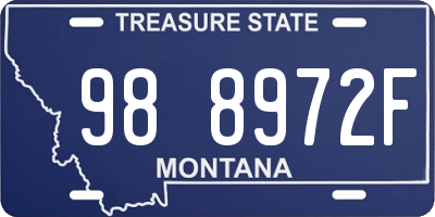 MT license plate 988972F