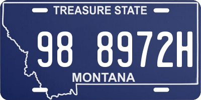 MT license plate 988972H