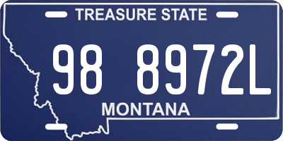 MT license plate 988972L