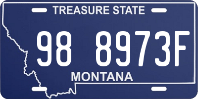 MT license plate 988973F