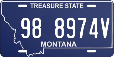 MT license plate 988974V