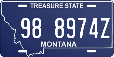 MT license plate 988974Z