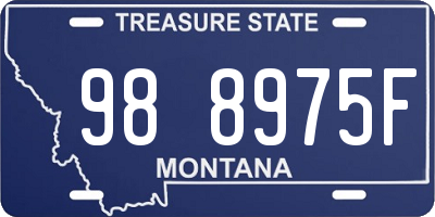 MT license plate 988975F