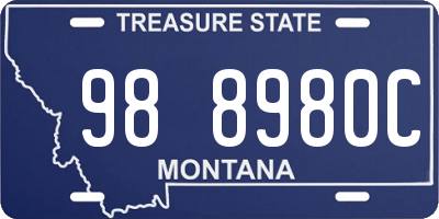 MT license plate 988980C