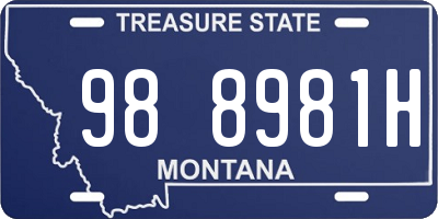 MT license plate 988981H