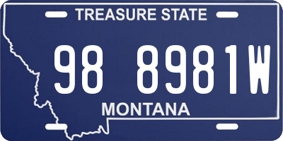 MT license plate 988981W