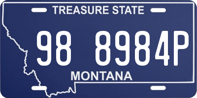 MT license plate 988984P