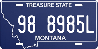 MT license plate 988985L