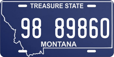 MT license plate 988986O