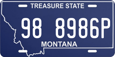 MT license plate 988986P