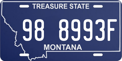 MT license plate 988993F