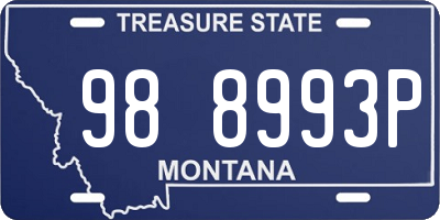 MT license plate 988993P