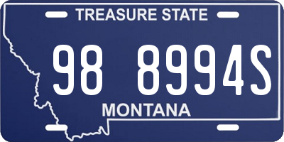 MT license plate 988994S