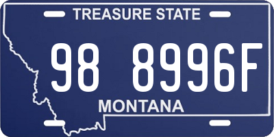 MT license plate 988996F