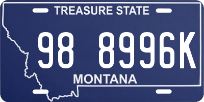 MT license plate 988996K