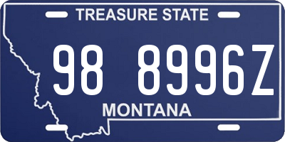 MT license plate 988996Z