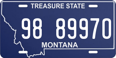 MT license plate 988997O