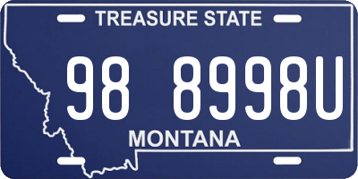 MT license plate 988998U
