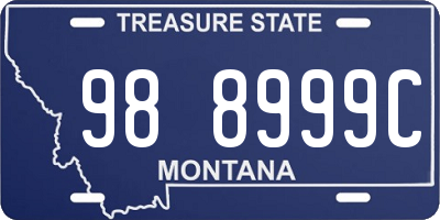 MT license plate 988999C