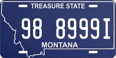 MT license plate 988999I