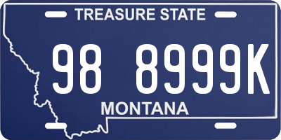 MT license plate 988999K