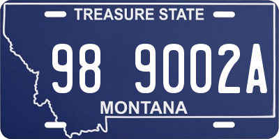 MT license plate 989002A