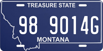 MT license plate 989014G
