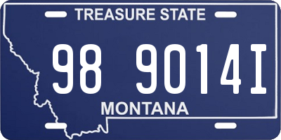 MT license plate 989014I